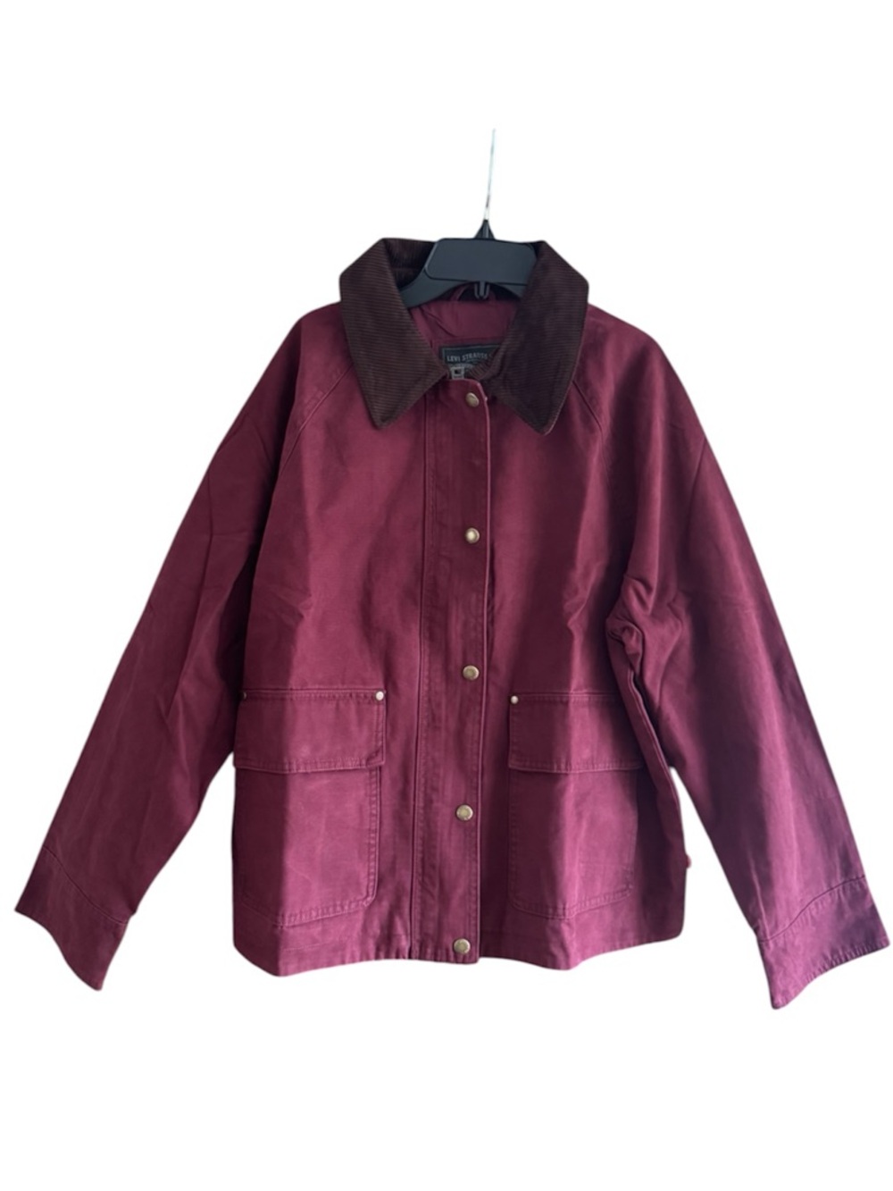 Levi’s Women’s Burgundy Jacket with Contrast Collar